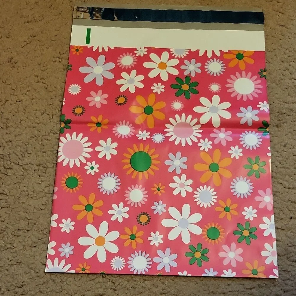 Floral Pink and Green Gift Wrap
